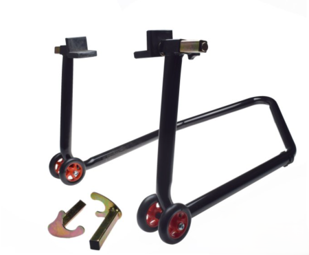 Standere - Stander spate motociclete bascula dreapta si roti de rezerva, culoare negru