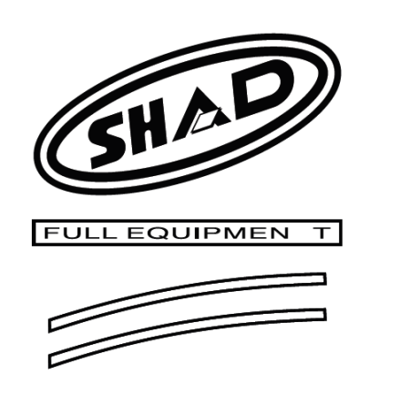 Accesorii cutii Shad - Stickers SHAD Rosu for SH43
