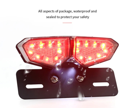 Stop dublu led poziție frana  semnale cu suport moto atv scuter motocicleta [3]