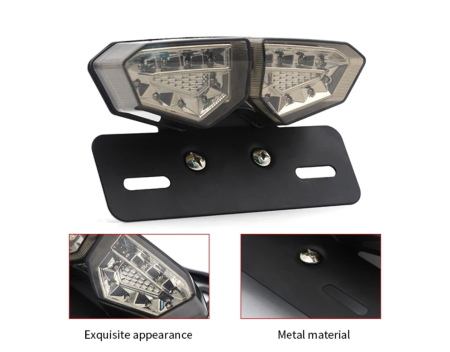 Stop dublu led poziție frana  semnale cu suport moto atv scuter motocicleta [2]