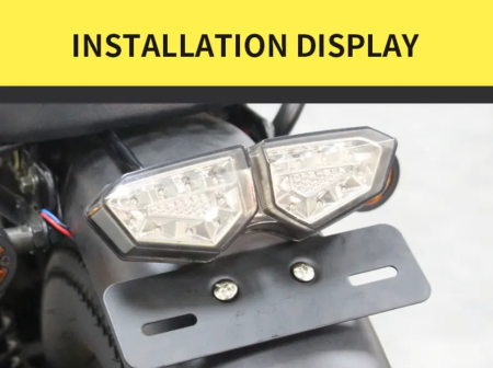 Stop dublu led poziție frana  semnale cu suport moto atv scuter motocicleta [7]