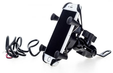 Suport telefon / GPS / bidon - Suport moto telefon cu incarcator RAM atv scuter universal