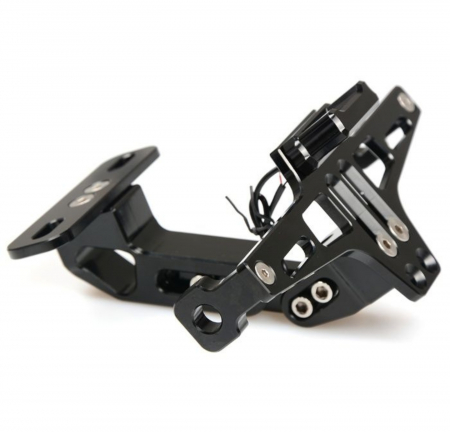 Suport numar moto reglabil aluminiu iluminat led scuter atv [1]
