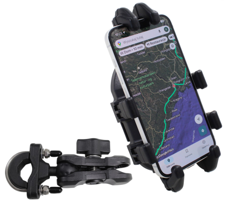 Suporti telefon & Audio - SUPORT TELEFON MOTO ATV POWER FORCE PE GHIDON cu amortizor vibratii