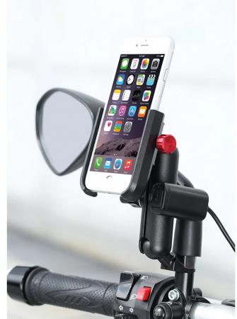 Suport telefon Motowolf moto cu încărcare usb motocicleta atv [6]