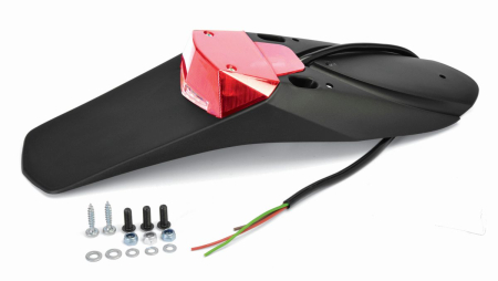 Stop spate/iluminat numar - Tail Light for rear fender POLISPORT RS LIGHT 12V 2,1/5W Negru