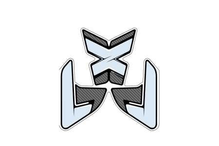 SUSPENSIE CADRU - Tank pad PUIG SPECIFIC 9295C carbon look with side part