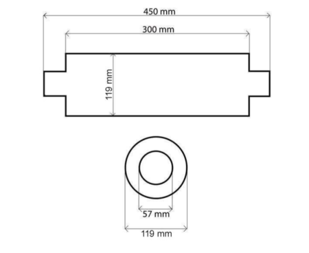 Toba evacuare intermediara sport 300mm [3]