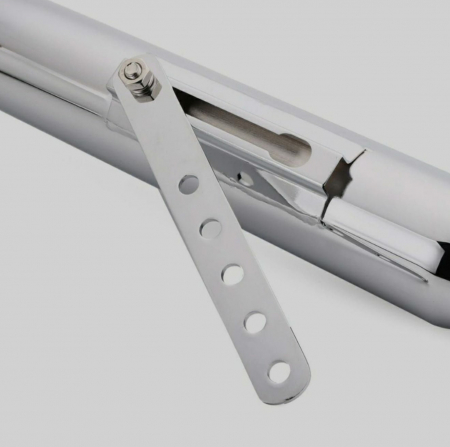 Toba evacuare moto cotit inox crom chopper custom bobber tobe sport [2]