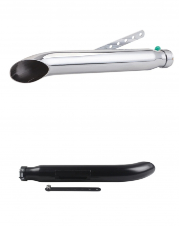 Evacuari universale - Toba evacuare moto cotit inox crom chopper custom bobber tobe sport