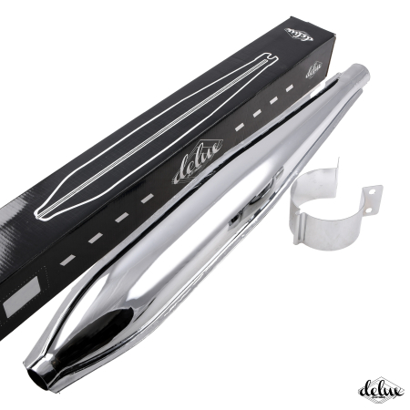 Evacuari universale - Evacuare crom toba esapament moto caffe racer chopper bobber custom