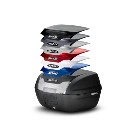 Top case cu capac colorat SHAD SH40 black metal [2]