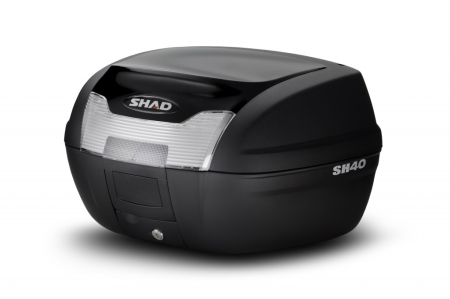 TRANSPORT & DEPOZITARE - Top case cu capac colorat SHAD SH40 black metal