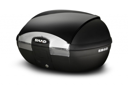 Cutii capace colorate - Top case cu capac colorat SHAD SH45 Black metal