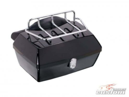 Top case - Top case CUSTOMACCES TRAVEL negru cruiser chopper