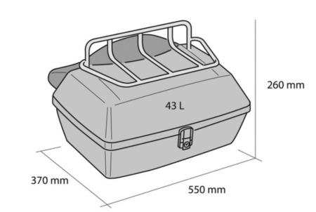 Top case CUSTOMACCES TRAVEL negru cruiser chopper [1]