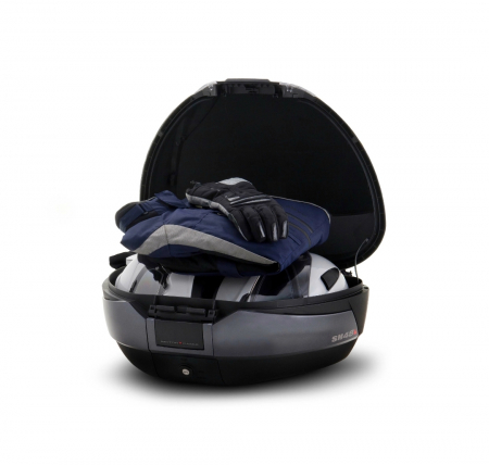 Top case Shad SH48 Titanium / Gray  cu spătar cutie valiza moto [5]