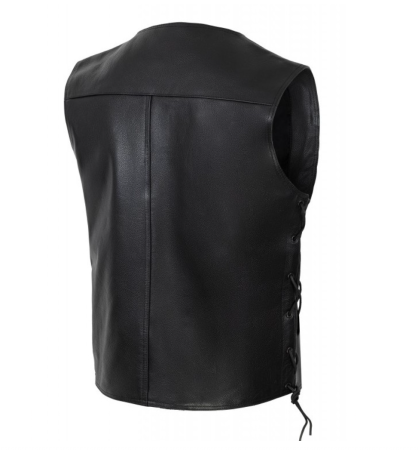 Vesta moto SM Racewear Concho – stil clasic din piele naturala, cu snururi laterale și detalii metalice rezistente [2]