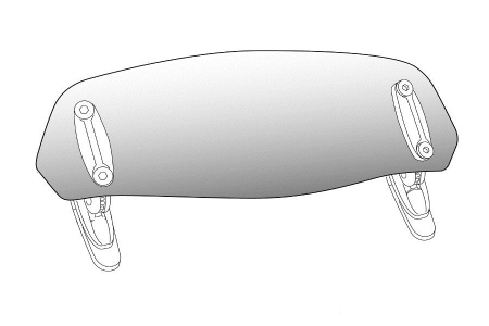Parbriz - Vizor (Clips NOT INCLUDED!) PUIG clip-on transparent