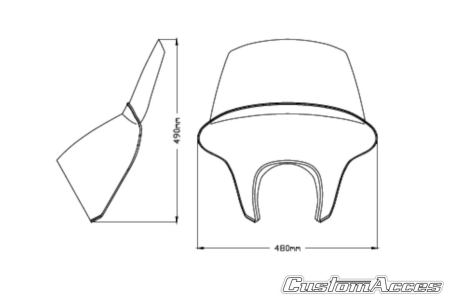 Windscreen PUIG BATWING SML smoke lung [1]