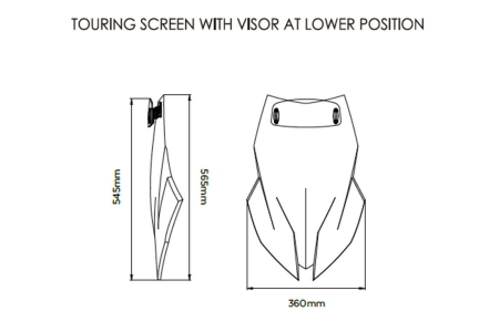 Windscreen PUIG TOURING WITH VISOR smoke [1]