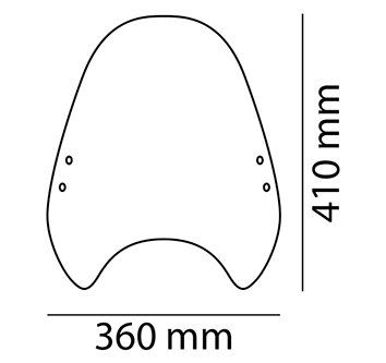 Windshield PUIG CUSTOM II 0336W transparent universal [1]