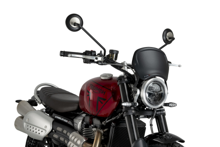 Windshield PUIG FRONTAL PLATE matt black [1]