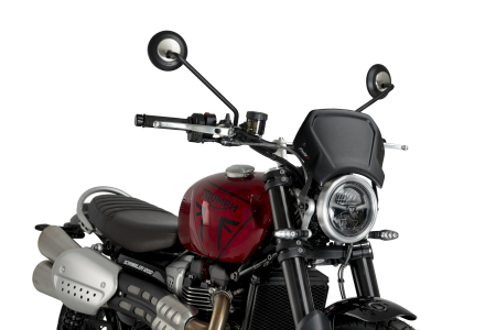 Windshield PUIG FRONTAL PLATE Negru aluminium [1]