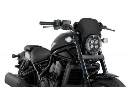 Parbriz - Windshield PUIG FRONTAL PLATE Negru aluminium