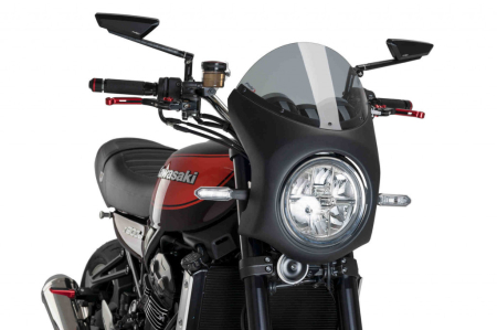 Parbriz - Windshield PUIG SEMI-FAIRING matt black smoke