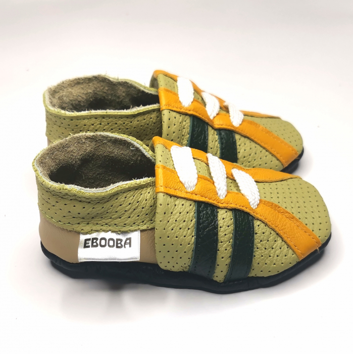 Botosei din piele naturala, cu Model TENIS ORANGE. [10]