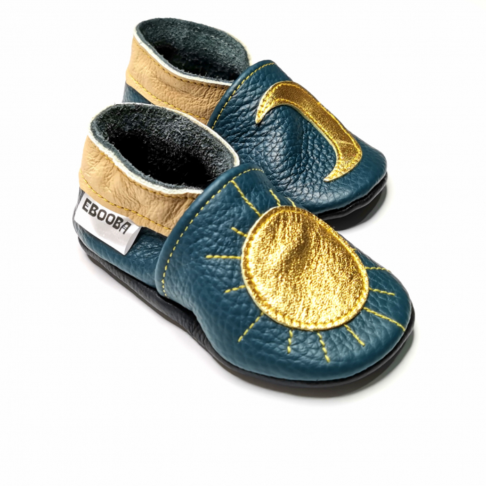 Botosei din piele naturala, cu Model SOARE-LUNA [6]