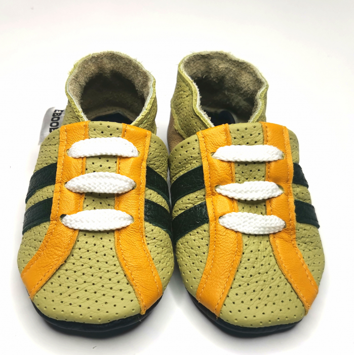 Botosei din piele naturala, cu Model TENIS ORANGE. [2]