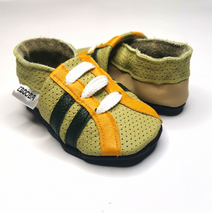 Botosei din piele naturala, cu Model TENIS ORANGE. [8]