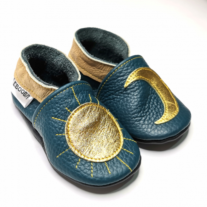 Botosei din piele naturala, cu Model SOARE-LUNA [7]