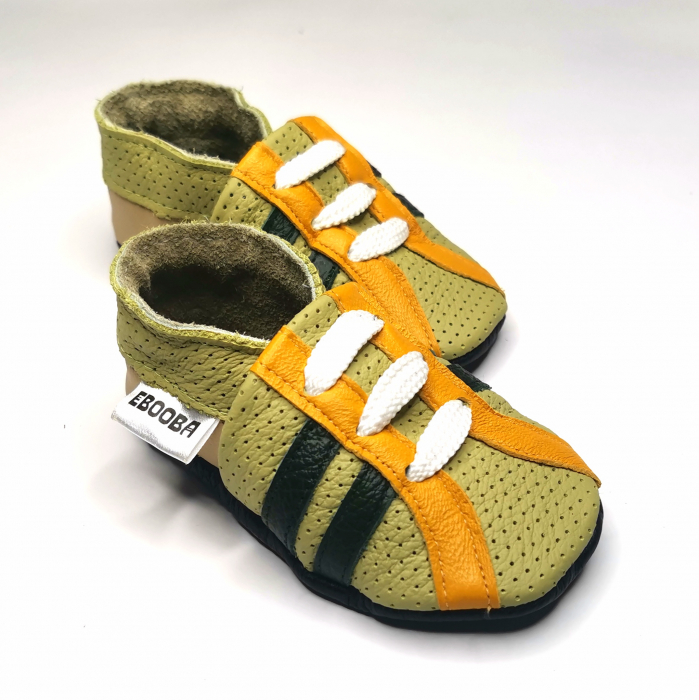 Botosei din piele naturala, cu Model TENIS ORANGE. [5]