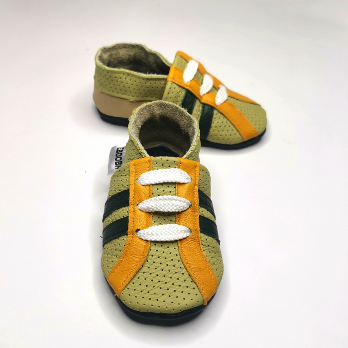 Botosei din piele naturala, cu Model TENIS ORANGE. [4]