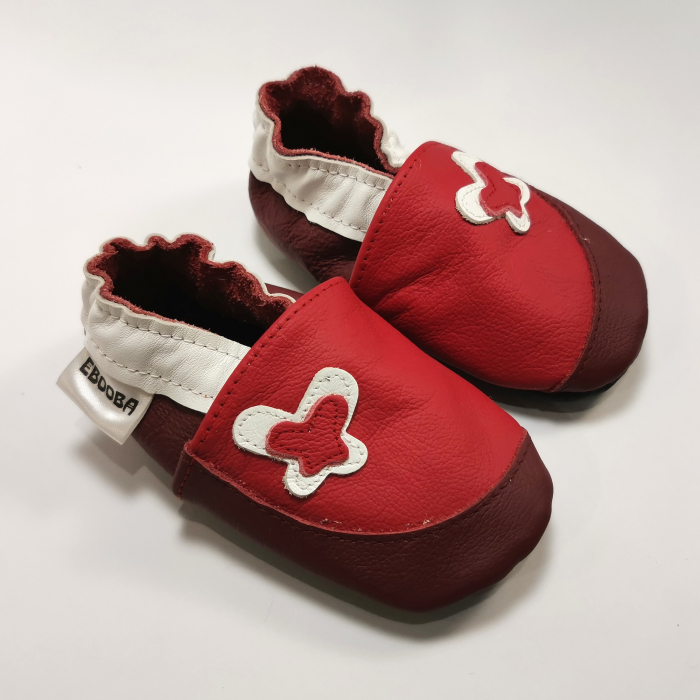 Botosei din piele naturala, cu Model FLUTURE ROSU. [4]