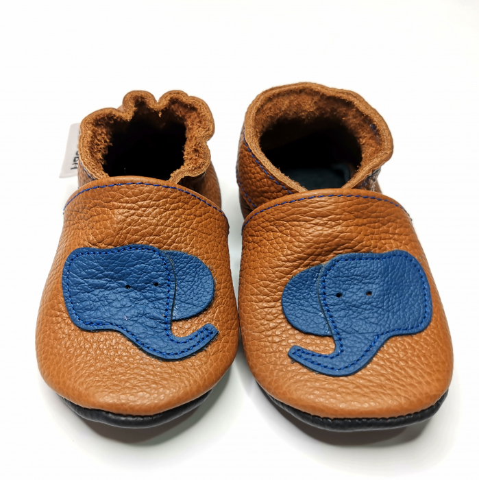 Botosei din piele naturala, cu Model ELEFANT ALBASTRU. [2]
