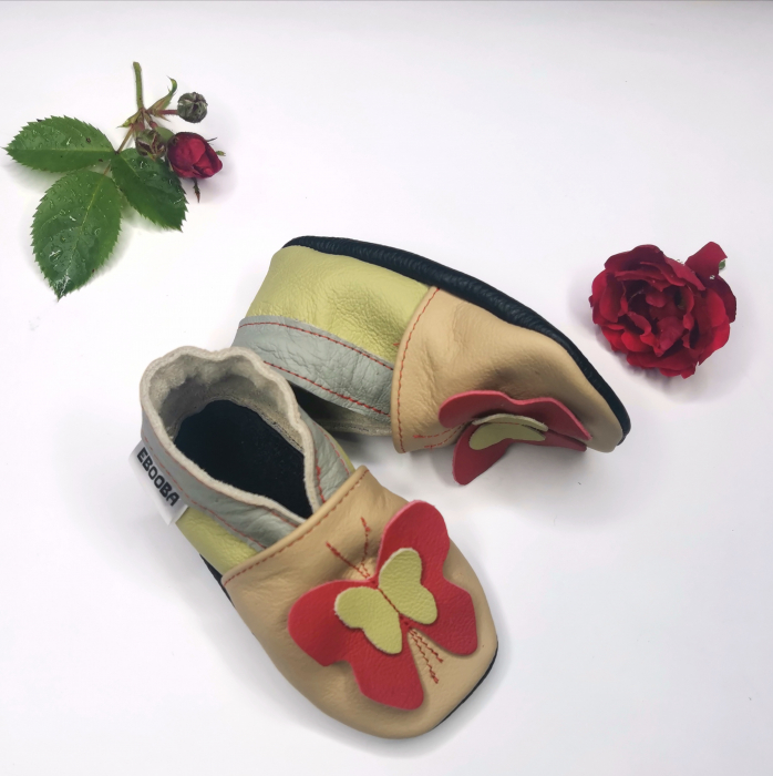 Botosei din piele naturala, cu Model FLUTURE 3D. [3]