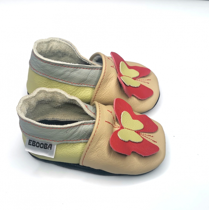 Botosei din piele naturala, cu Model FLUTURE 3D. [8]