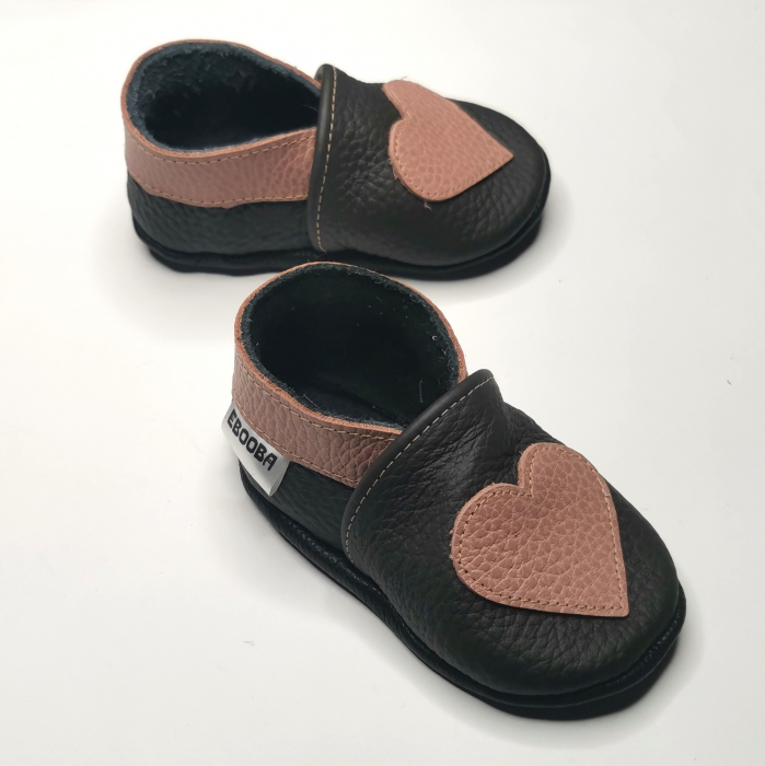 Botosei din piele naturala, cu Model INIMA. [6]