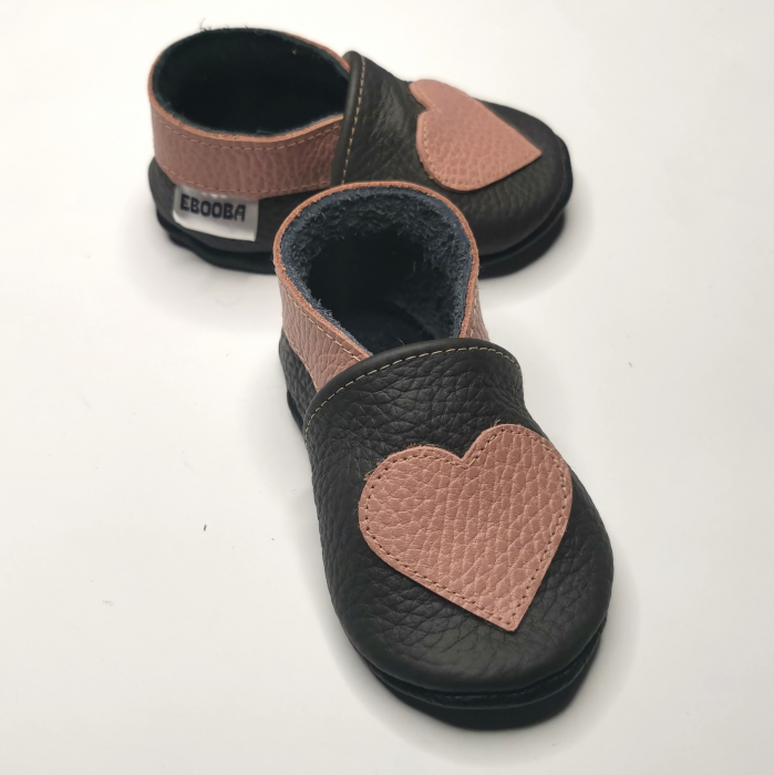 Botosei din piele naturala, cu Model INIMA. [10]