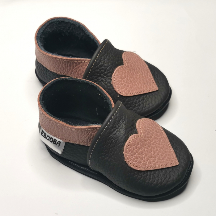 Botosei din piele naturala, cu Model INIMA. [5]