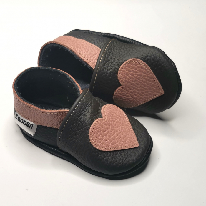 Botosei din piele naturala, cu Model INIMA. [2]