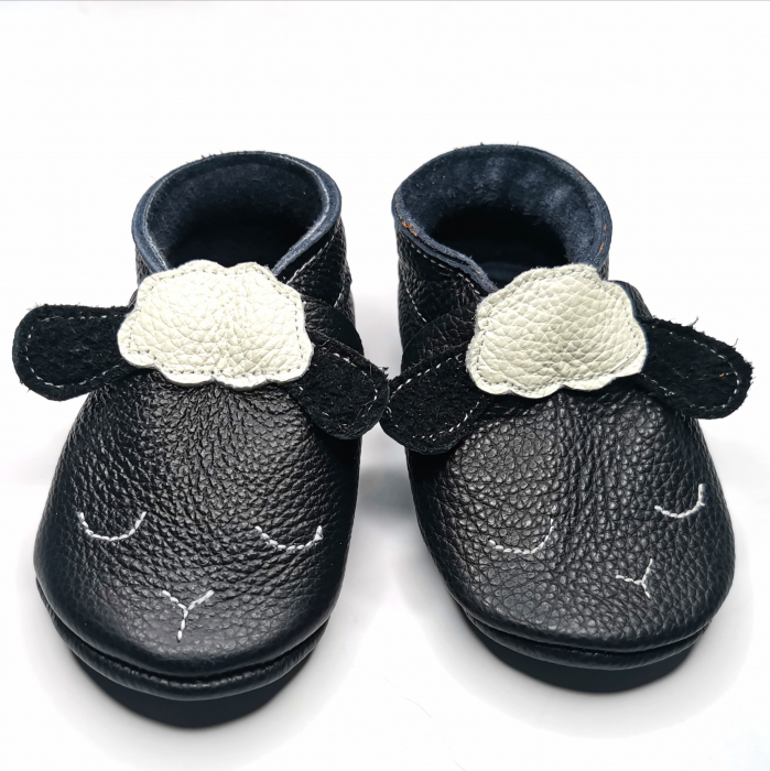 Botosei din piele naturala, cu Model OAIE NEGRU [2]