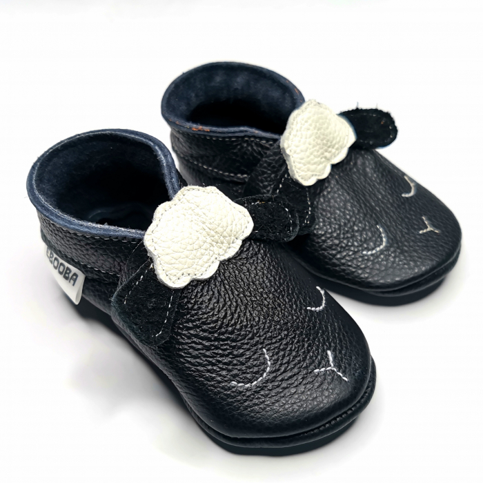 Botosei din piele naturala, cu Model OAIE NEGRU [6]