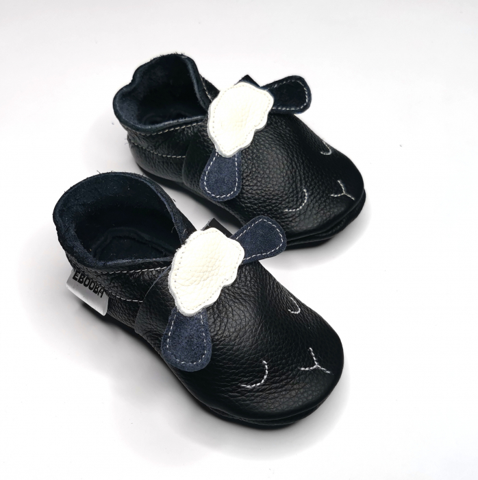 Botosei din piele naturala, cu Model OAIE NEGRU [9]