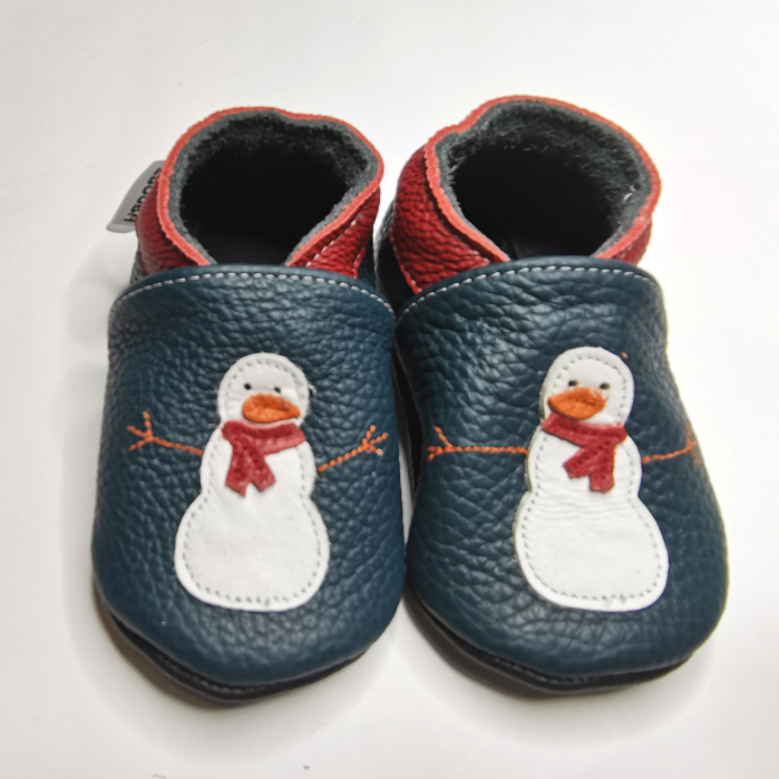 Botosei din piele naturala, cu model OM DE ZAPADA [3]