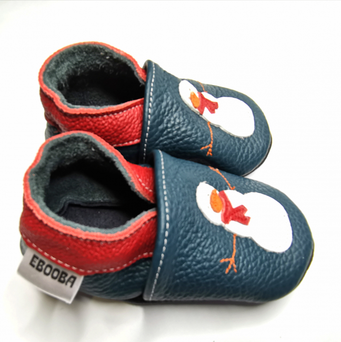 Botosei din piele naturala, cu model OM DE ZAPADA [6]